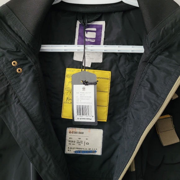 G-Star Zip Up Cargo Bomber Jacket (Black) - Picture 4 of 8